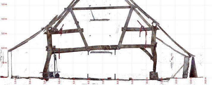 Orthofoto documentatie archeologie boerderij Armenhoef Best