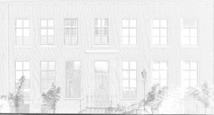 Brigittenstraat-scangevel 3D scan detail gevel