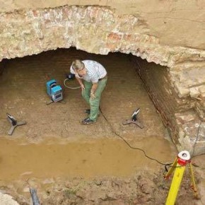 3D meten archeologische opgraving modder