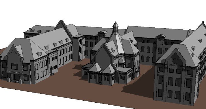 3Dmodel_klooster_eindhoven 3D BIM modelleren klooster Eikenburg Eindhoven