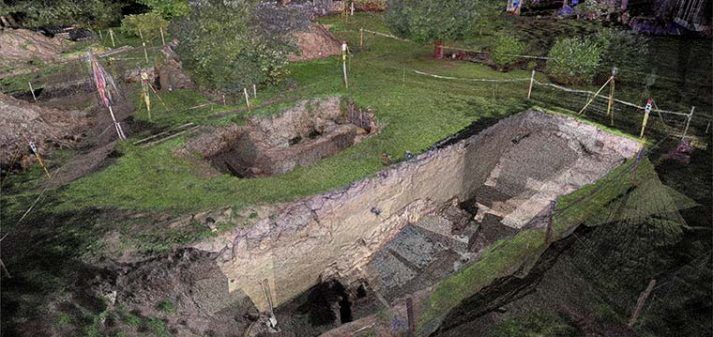 Pointcloud archeologisch onderzoek Philips van Kleef bolwerck