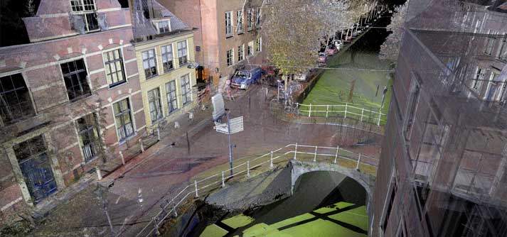 3Dscan-monumentale-Wees-brug-Delft pointloud 3d scanning brug