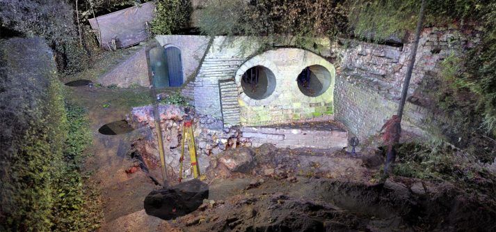 Fort Sanderbout opgraving schietgaten