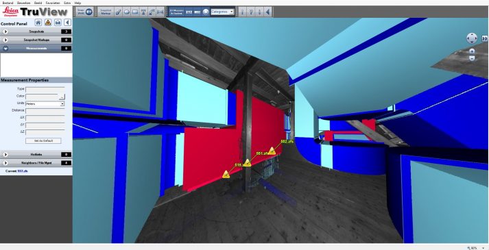 Voorbeeld 3D model in pointcloud viewer