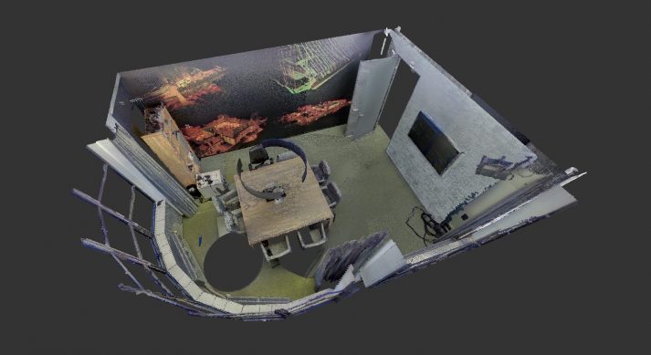 voorbeeld gekleurde pointcloud van 3D scan