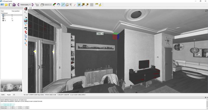 Voorbeeld ongekleurde pointcloud viewer project2go