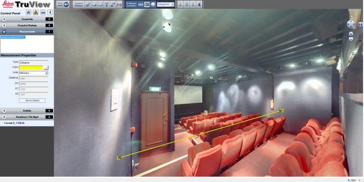 bioscoop inmeten 3D scan viewer