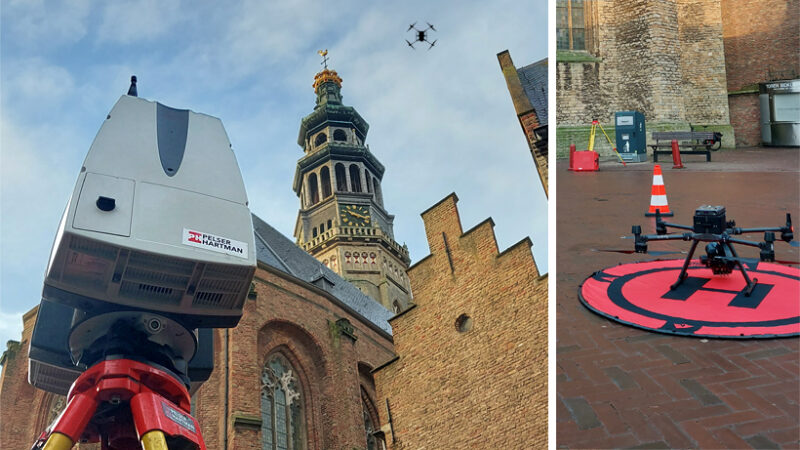 drone en laserscanner